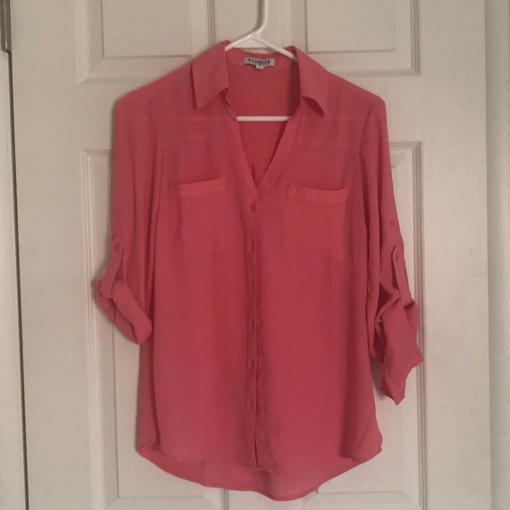 Express portofino shirt rose pink